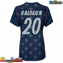 Camisa de Futebol Estados Unidos Folarin Balogun #20 Equipamento Secundário Mulheres Mundo 2026 Manga Curta